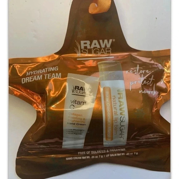 Raw Sugar Lip Balm & Hand Cream Hydrating Essential Oils Set of 2 New - Picture 3 of 4